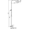 Душевая стойка со смесителем FRAP F24802-16 черный
